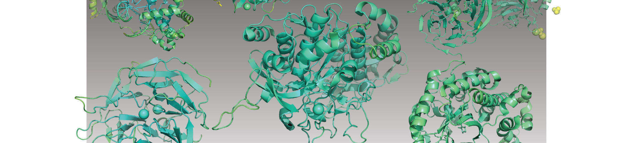 Pymol rendered published enzymes